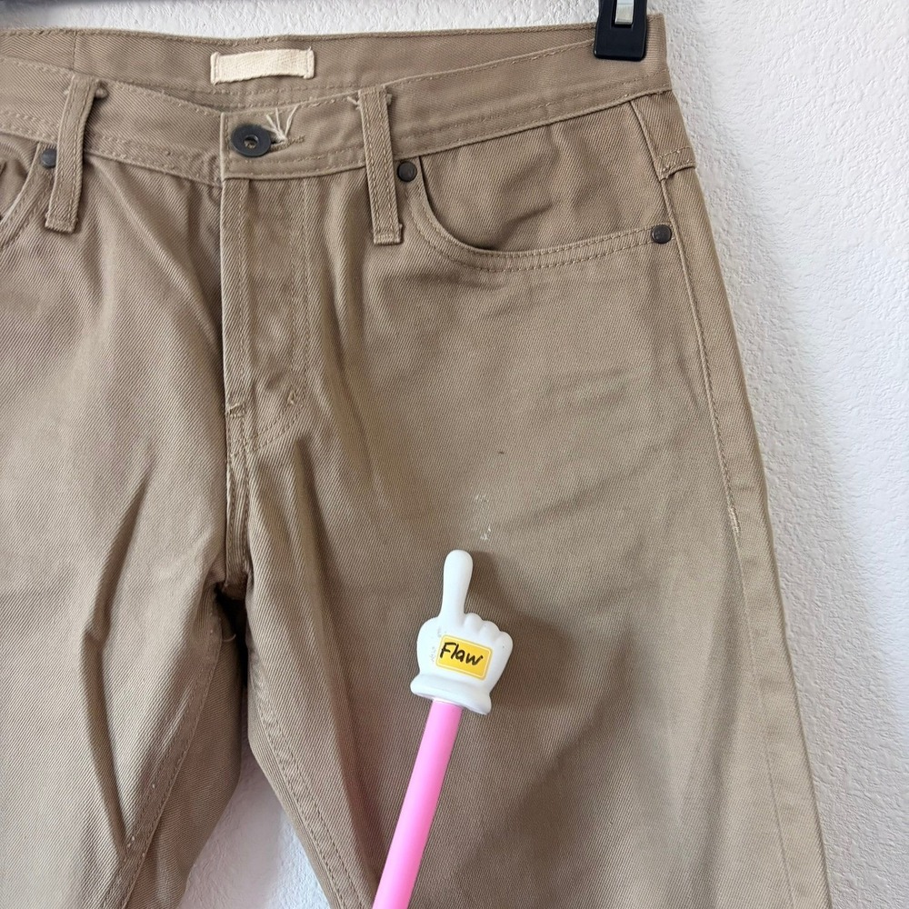 Unbranded Brand UB307 Straight Fit 12.5oz Selvedge Jeans Brown Beige Tan Mens 33 - Picture 2 of 9